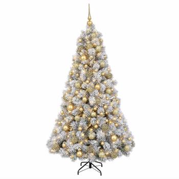 Künstlicher Weihnachtsbaum mit Weihnachtskugel 180 cm 300 LEDs