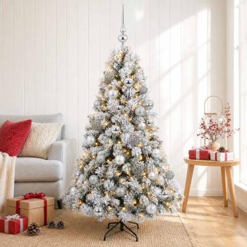 ARDEBO.de - Künstlicher Weihnachtsbaum mit Weihnachtskugel 120 cm 150 LEDs