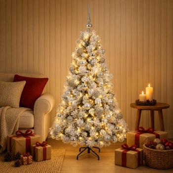 Künstlicher Weihnachtsbaum mit Weihnachtskugel 120 cm 150 LEDs