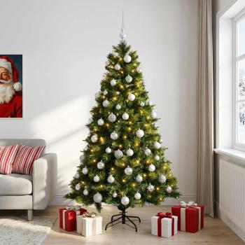 Künstlicher Weihnachtsbaum mit Weihnachtskugel 180 cm 300 LEDs
