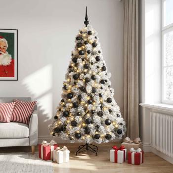 ARDEBO.de - Künstlicher Weihnachtsbaum mit Weihnachtskugel 210 cm 300 LEDs