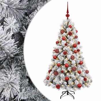Künstlicher Weihnachtsbaum mit Weihnachtskugel 120 cm 150 LEDs