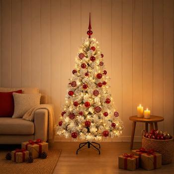 Künstlicher Weihnachtsbaum mit Weihnachtskugel 120 cm 150 LEDs