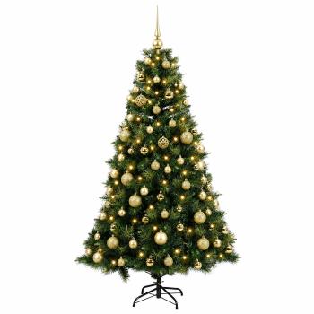 Künstlicher Weihnachtsbaum mit Weihnachtskugel 240 cm 300 LEDs