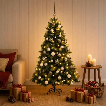 Künstlicher Weihnachtsbaum mit Weihnachtskugel 150 cm 150 LEDs
