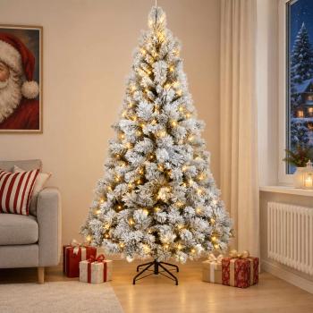 ARDEBO.de - Künstlicher klappbarer Weihnachtsbaum 120 cm 150 LEDs