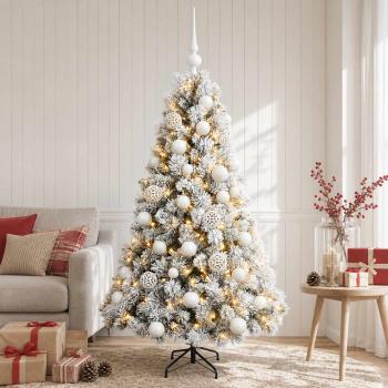ARDEBO.de - Künstlicher Weihnachtsbaum mit Weihnachtskugel 120 cm 150 LEDs
