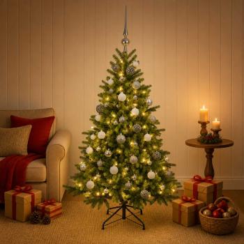 Künstlicher Weihnachtsbaum mit Weihnachtskugel 150 cm 150 LEDs