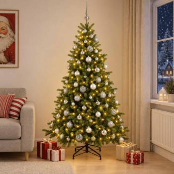 ARDEBO.de - Künstlicher Weihnachtsbaum mit Weihnachtskugel 240 cm 300 LEDs