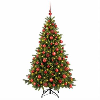 Künstlicher Weihnachtsbaum mit Weihnachtskugel 210 cm 300 LEDs