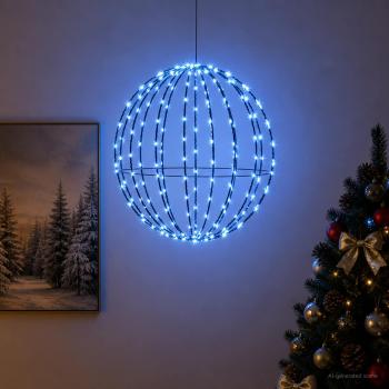 ARDEBO.de - Weihnachts-Finial-Licht 120 LEDs Blau Durchmesser 40 x 42 cm
