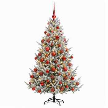 Künstlicher Weihnachtsbaum mit Weihnachtskugel 210 cm 300 LEDs