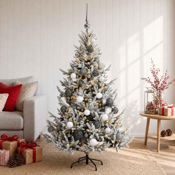 ARDEBO.de - Künstlicher Weihnachtsbaum mit Weihnachtskugel 150 cm 150 LEDs