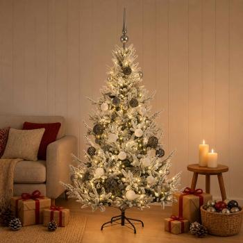 Künstlicher Weihnachtsbaum mit Weihnachtskugel 150 cm 150 LEDs