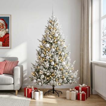 Künstlicher Weihnachtsbaum mit Weihnachtskugel 210 cm 300 LEDs