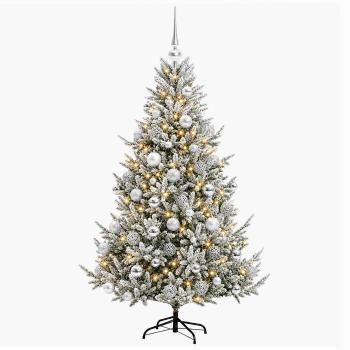 Künstlicher Weihnachtsbaum mit Weihnachtskugel 210 cm 300 LEDs