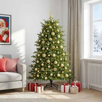ARDEBO.de - Künstlicher Weihnachtsbaum mit Weihnachtskugel 180 cm 300 LEDs