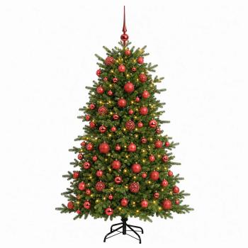 Künstlicher Weihnachtsbaum mit Weihnachtskugel 210 cm 300 LEDs