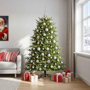 Künstlicher Weihnachtsbaum mit Weihnachtskugel 210 cm 300 LEDs