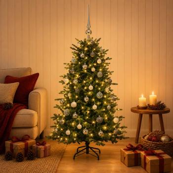 Künstlicher Weihnachtsbaum mit Weihnachtskugel 150 cm 150 LEDs