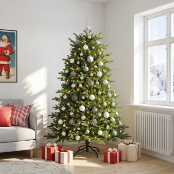 Künstlicher Weihnachtsbaum mit Weihnachtskugel 180 cm 300 LEDs