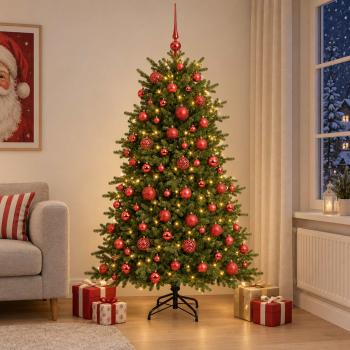 ARDEBO.de - Künstlicher Weihnachtsbaum mit Weihnachtskugel 240 cm 300 LEDs