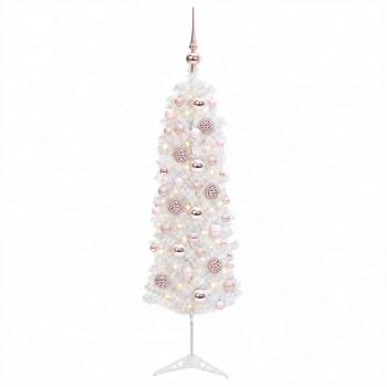 Künstlicher schmaler Weihnachtsbaum mit Weihnachtskugel 120 cm