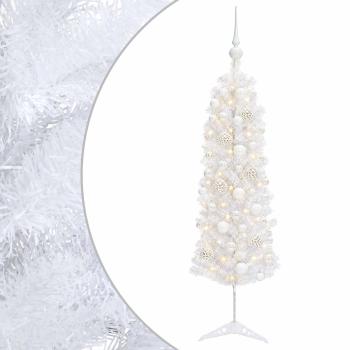 Künstlicher schmaler Weihnachtsbaum mit Weihnachtskugel 120 cm