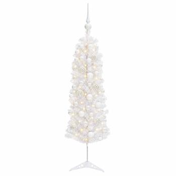 Künstlicher schmaler Weihnachtsbaum mit Weihnachtskugel 120 cm