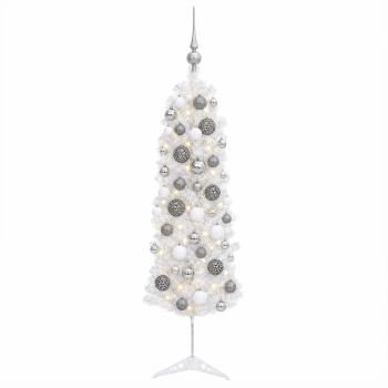 Künstlicher schmaler Weihnachtsbaum mit Weihnachtskugel 120 cm