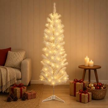 Künstlicher schlanker Weihnachtsbaum 120 cm 150 LEDs
