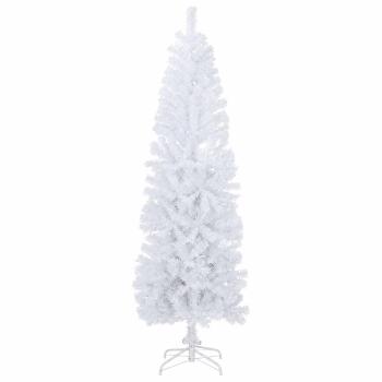 Künstlicher schmaler Weihnachtsbaum mit Weihnachtskugel 210 cm