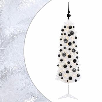 Künstlicher schmaler Weihnachtsbaum mit Weihnachtskugel 120 cm