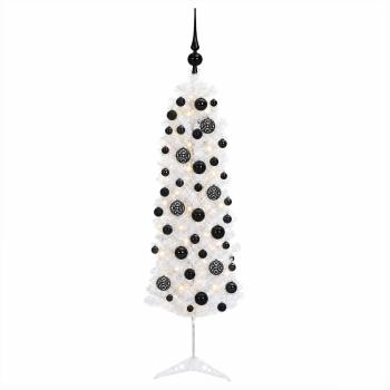 Künstlicher schmaler Weihnachtsbaum mit Weihnachtskugel 120 cm