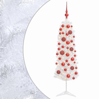 Künstlicher schmaler Weihnachtsbaum mit Weihnachtskugel 120 cm