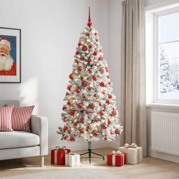 ARDEBO.de - Künstlicher Weihnachtsbaum mit Weihnachtskugeln 210 cm 300 LEDs