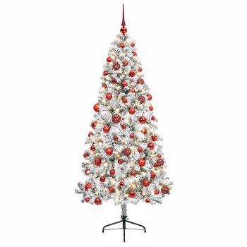 Künstlicher Weihnachtsbaum mit Weihnachtskugeln 240 cm 300 LEDs