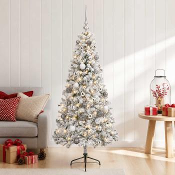 Künstlicher Weihnachtsbaum mit Weihnachtskugeln 150 cm 150 LEDs