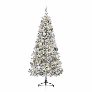 Künstlicher Weihnachtsbaum mit Weihnachtskugeln 150 cm 150 LEDs