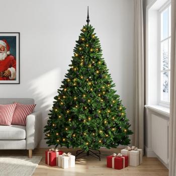 Künstlicher Weihnachtsbaum Mittelgrün mit Kugeln 270 cm