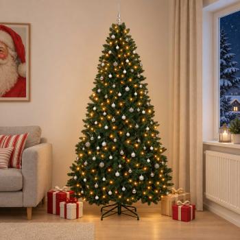 ARDEBO.de - Künstlicher Weihnachtsbaum Dunkelgrün mit Kugeln 300 cm