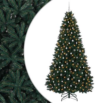 Künstlicher Weihnachtsbaum Dunkelgrün mit Kugeln 300 cm