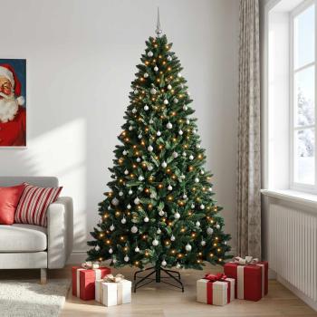 Künstlicher Weihnachtsbaum Dunkelgrün mit Kugeln 300 cm