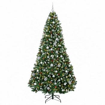 Künstlicher Weihnachtsbaum mit Weihnachtskugeln, grün 180 cm