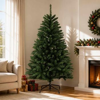 ARDEBO.de - Künstlicher klappbarer Weihnachtsbaum 120 cm PVC Mittelgrün