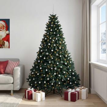 Künstlicher Weihnachtsbaum, dunkelgrün, mit Weihnachtskugeln