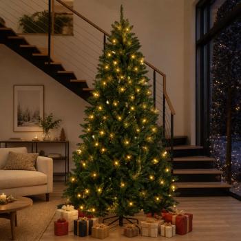 ARDEBO.de - Künstlicher klappbarer Weihnachtsbaum 300 cm 1000 LEDs