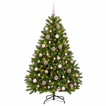 Künstlicher Weihnachtsbaum Hellgrün mit Christbaumkugeln 270 cm