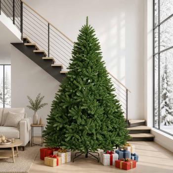 ARDEBO.de - Künstlicher klappbarer Weihnachtsbaum 270 cm PVC Mittelgrün