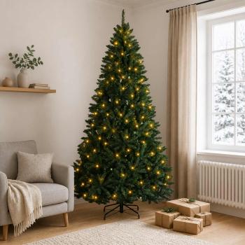 Künstlicher klappbarer Weihnachtsbaum 210 cm 400 LEDs